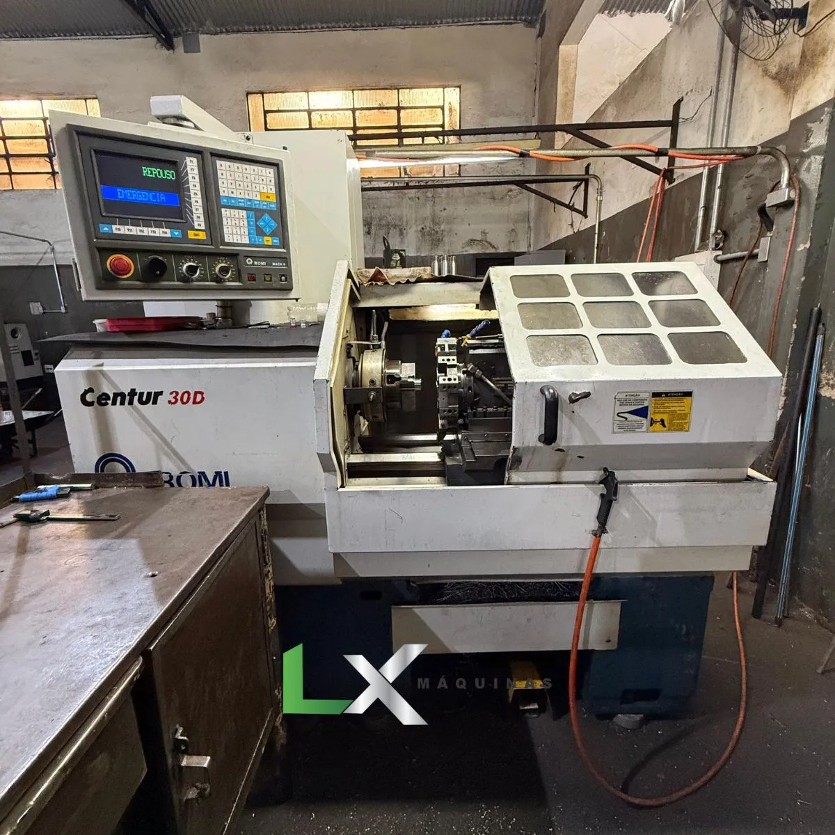 TORNO CNC ROMI CENTUR 30D – MACH 9 – 430MM – 500MM – LX Maquinas