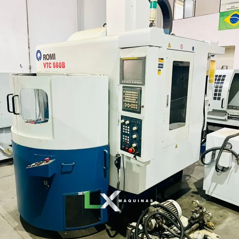 CENTRO DE FURAÇÃO E ROSQUEAMENTO ROMI VTC 560B DUPLO PALLET - FANUC - 2009 (8)
