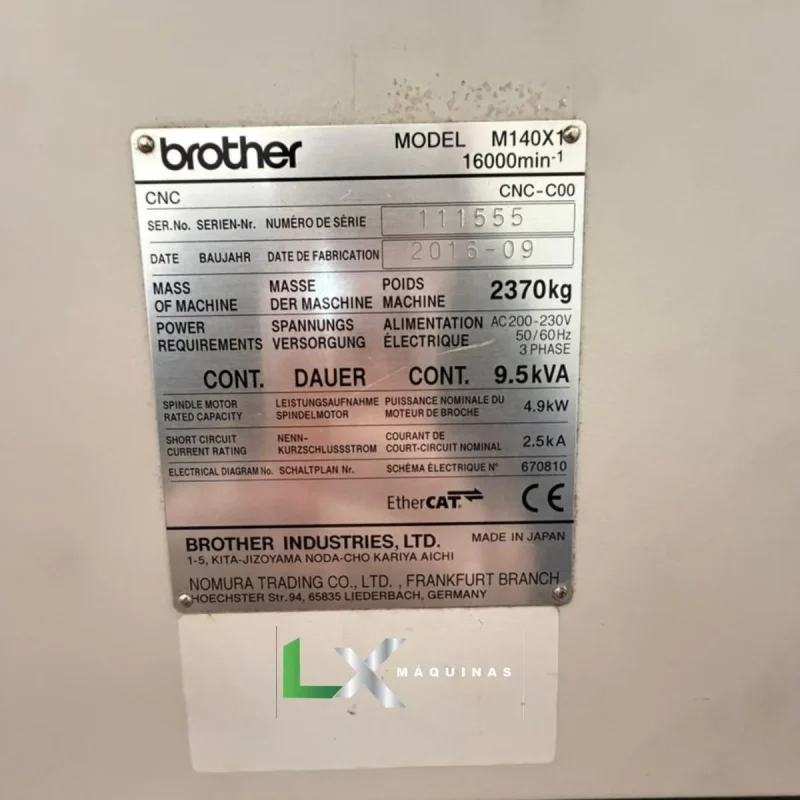 CENTRO DE USINAGEM BROTHER M140X1 - 5 EIXOS - ANO 2016 (8)_11zon