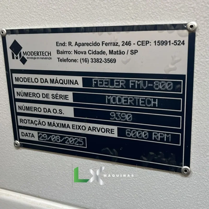 CENTRO DE USINAGEM FEELER FMV800 - RETROFIT EM 2025 (2)