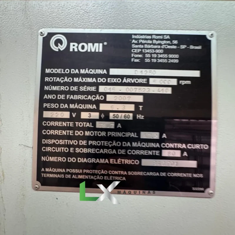 CENTRO DE USINAGEM ROMI COM 4° EIXO 2007 (8)