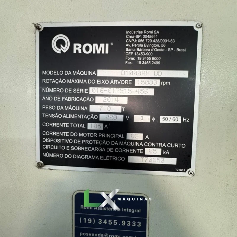 CENTRO DE USINAGEM ROMI D100 AP- 2014 (5)