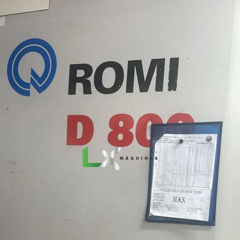 CENTRO DE USINAGEM VERTICAL ROMI D800 - FANUC - 12.000 RPM (9)