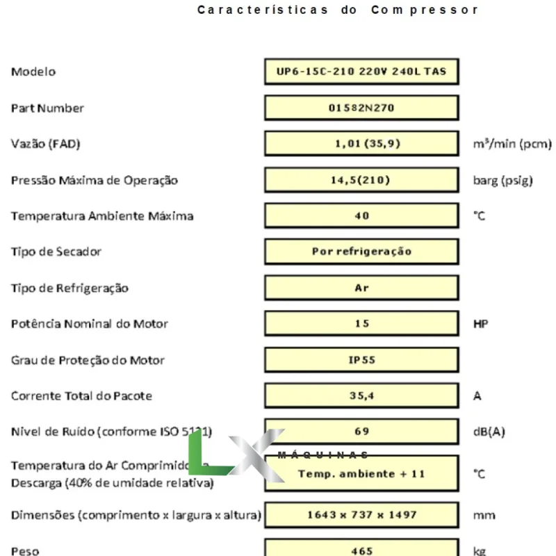 COMPRESSOR DE AR TEC AR - MODELO UP6- 220V (2)
