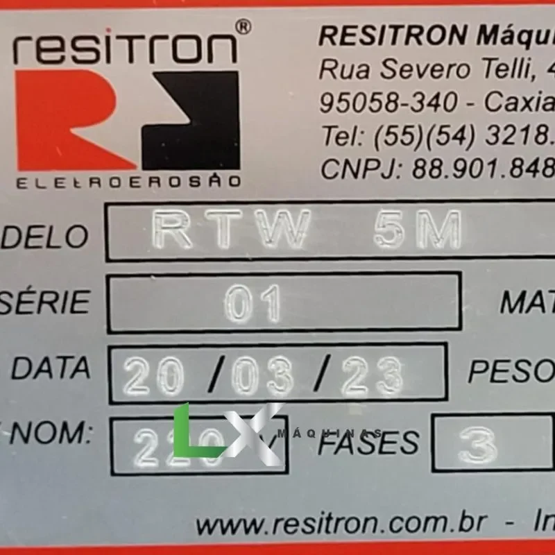 ELETROEROSÃO A FIO MOLIBDENIO RESITRON RTW5M - 2023 (6)