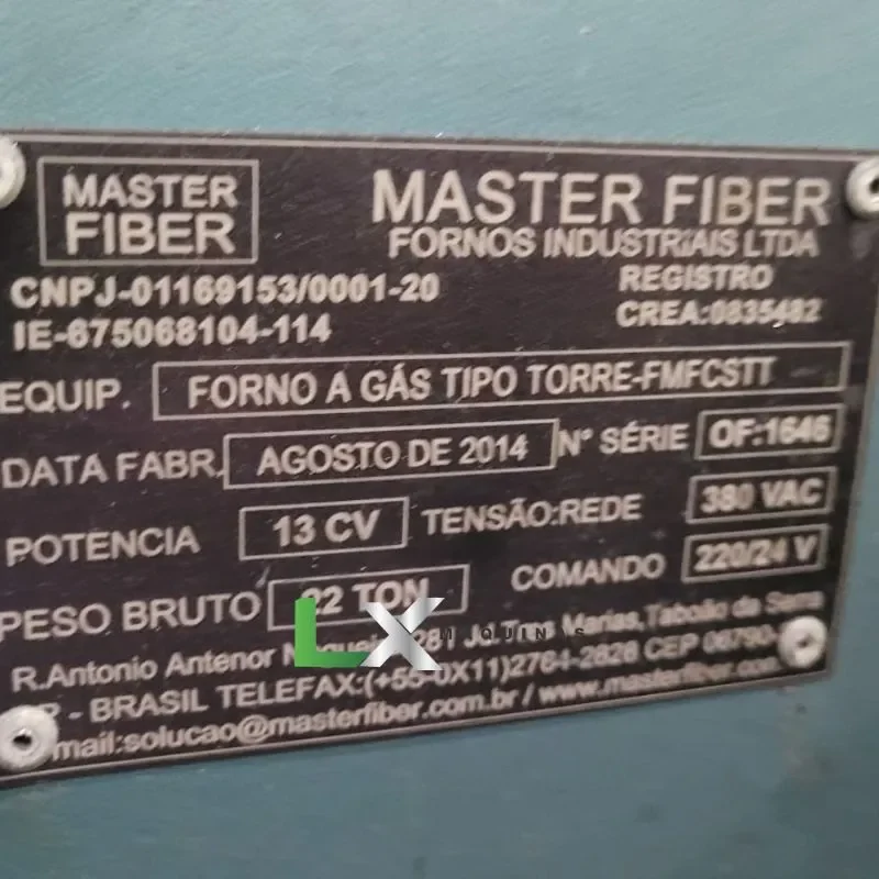 FORNO DE INDUÇÃO A GAS MASTERFIBER TIPO TORRE 300.1200 KG - 2014 (2)