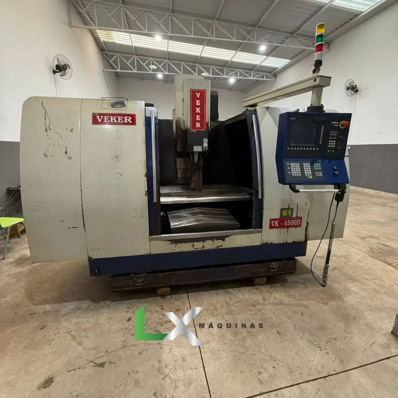 FRESADORA CNC VEKER VK4500D SIEMENS - 1000 X 500 X 550MM - ANO 2008 (1)