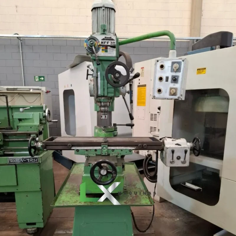 FURADEIRA FRESADORA KONE KFF-30 COM AVANÇO AUTOMÁTICO ENGRENADO NA MESA (1)