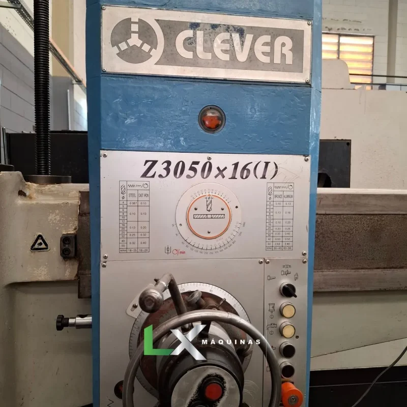 FURADEIRA RADIAL CLEVER Z3050x16(I) - COM TRAVAMENTO HIDRÁULICO DA BANDEIRA (4)