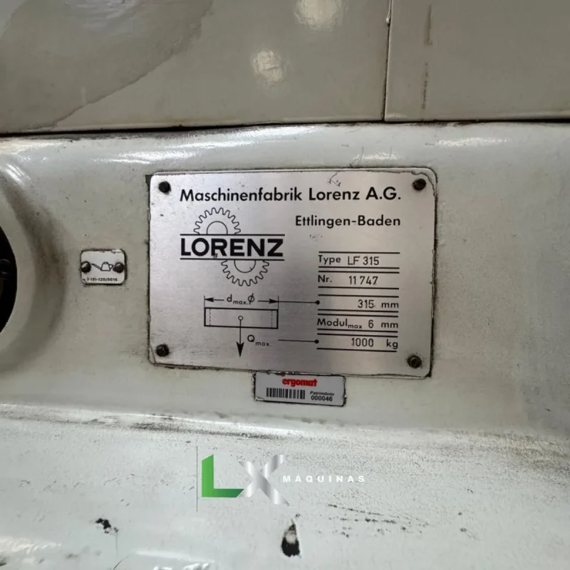 GERADORA DE ENGRENAGENS LORENZ LF 315 (5)