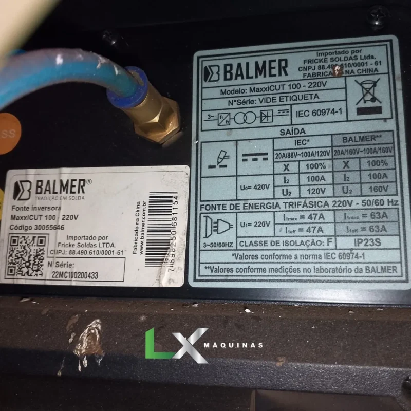 MÁQUINA DE CORTE A PLASMA - FONTE BALMER - MODEDLO MAXXICUT 100 - 220V - 1500 X 3000MM (2)