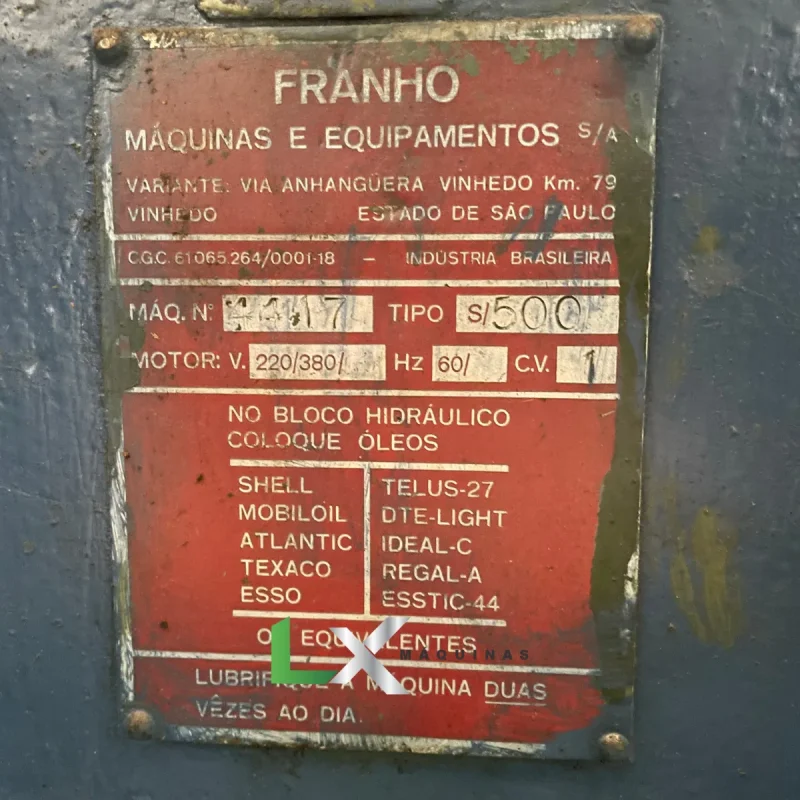 Serra Hidráulica para Metais Franho (10)