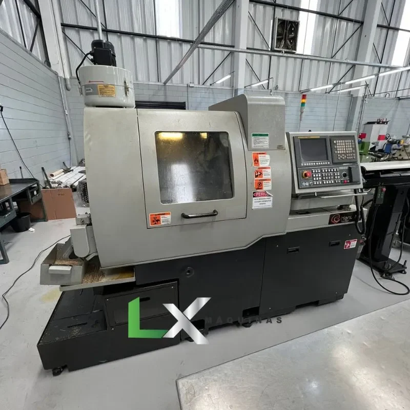 TORNO CABEÇOTE MOVEL CNC HANWHA XD20M - 2013 - COM ALIMENTADOR DE BARRAS (12)