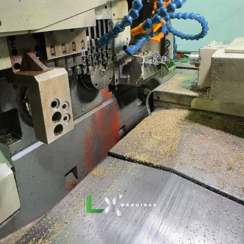 TORNO CNC CABEÇOTE MÓVELX HANWHA XD20H- COM ALIMENTADOR DE BARRAS - ANO 2007 (1)