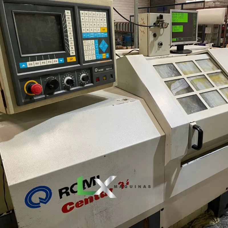 TORNO CNC CENTUR 30 D ROMI MACH 9 – ANO 2005 – 500 MM X 430 MM – LX ...