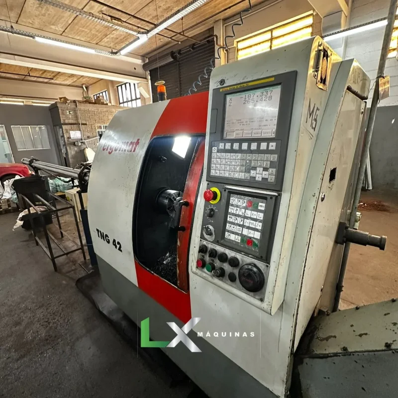 TORNO CNC ERGOMAT TNG42 - COM ALIMENTADOR - ANO 2007 (1)