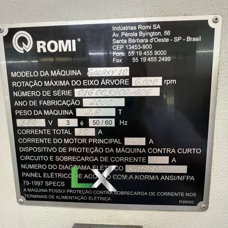 TORNO CNC INCLINADO ROMI GALAXY10 - FANUC (9)