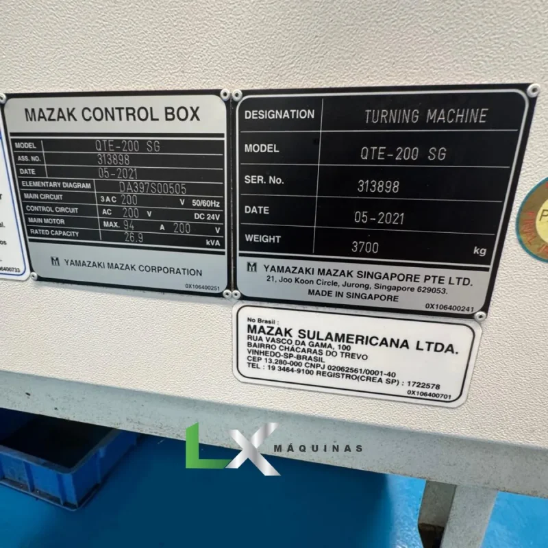TORNO CNC MAZAK QTE200 SG - ANO 2021 (7)