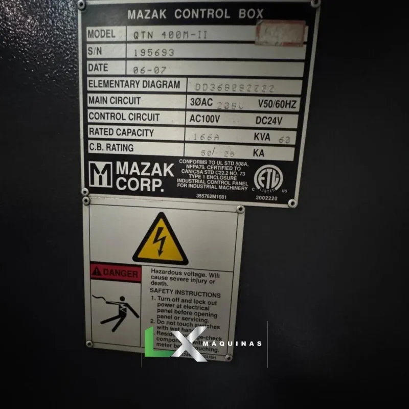 TORNO CNC MAZAK QTN 400M II - MAZATROL - 2007 (10)