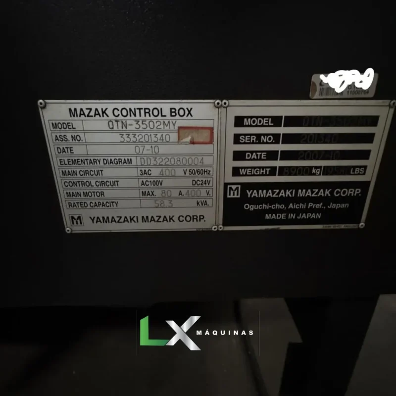 TORNO CNC MAZAK QUICK TURN NEXUS 350 II MY - FERRAMENTA ACIONADA - 2007 (1)