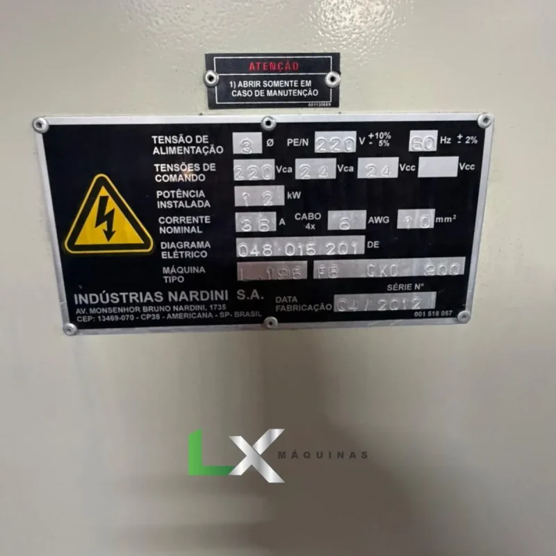 TORNO CNC NARDINI LOGIC 195 II – FAGOR – ANO 2012 (8)