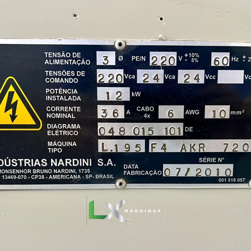 TORNO CNC NARDINI LOGIC 195 III - 440 X 1000 MM - MCS - 2010 (2)
