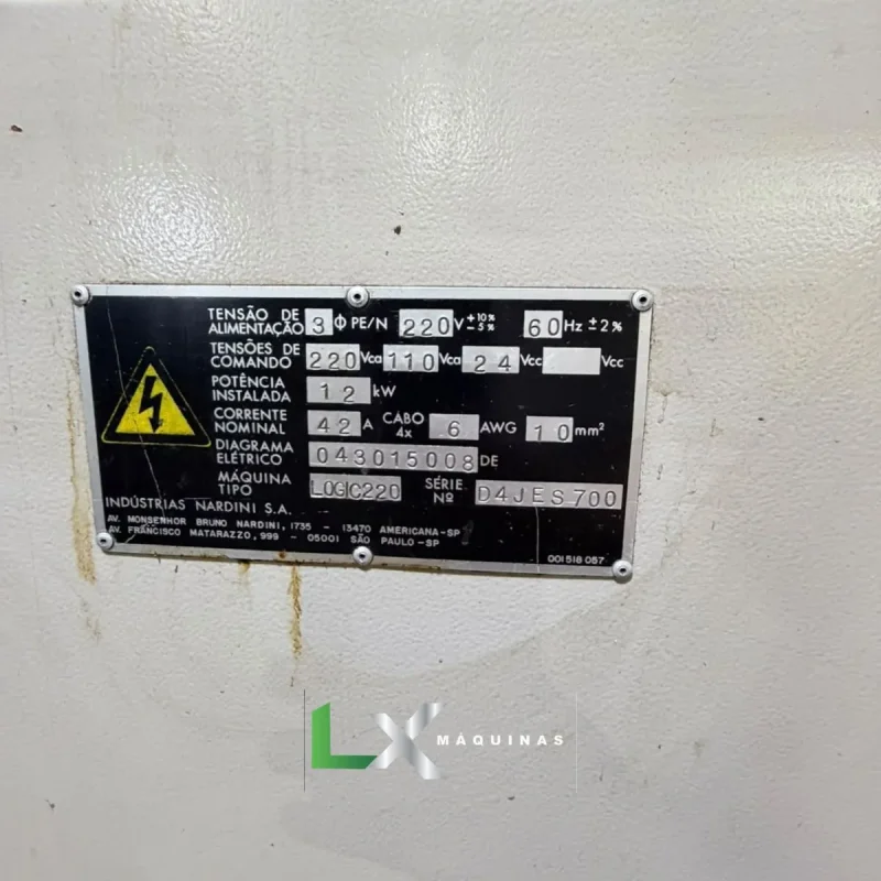 TORNO CNC NARDINI LOGIC 220 - 440 X 1000 MM - FANUC - 1996 (11)