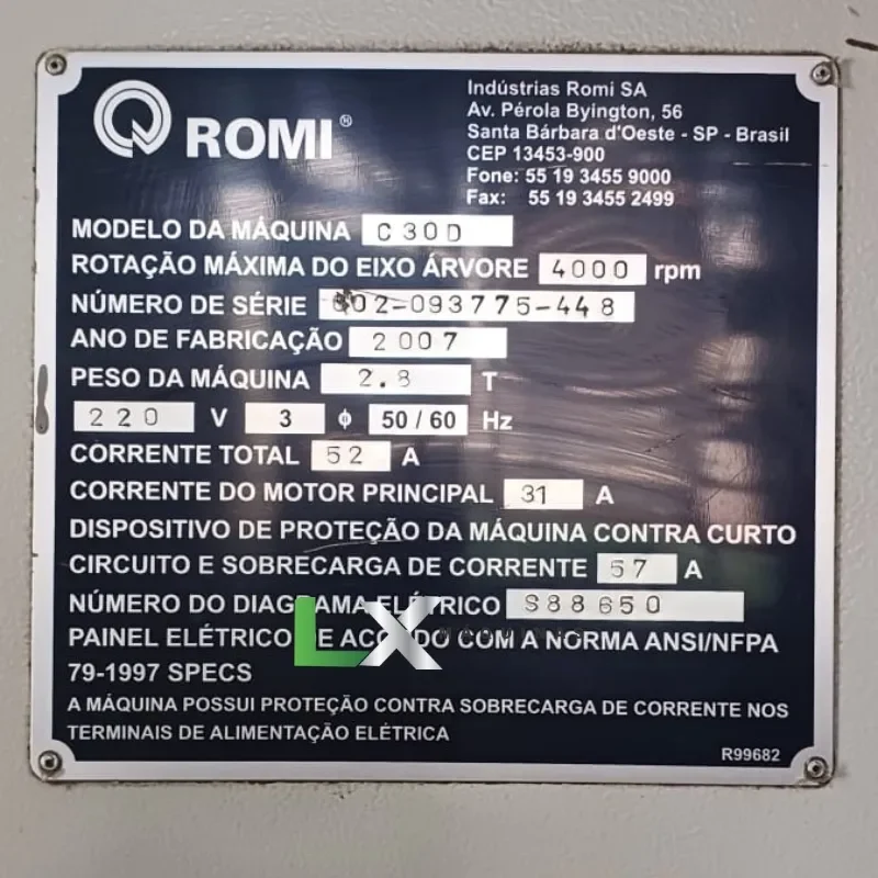 TORNO CNC ROMI CENTUR 30D - SIEMENS - 2007 (1)