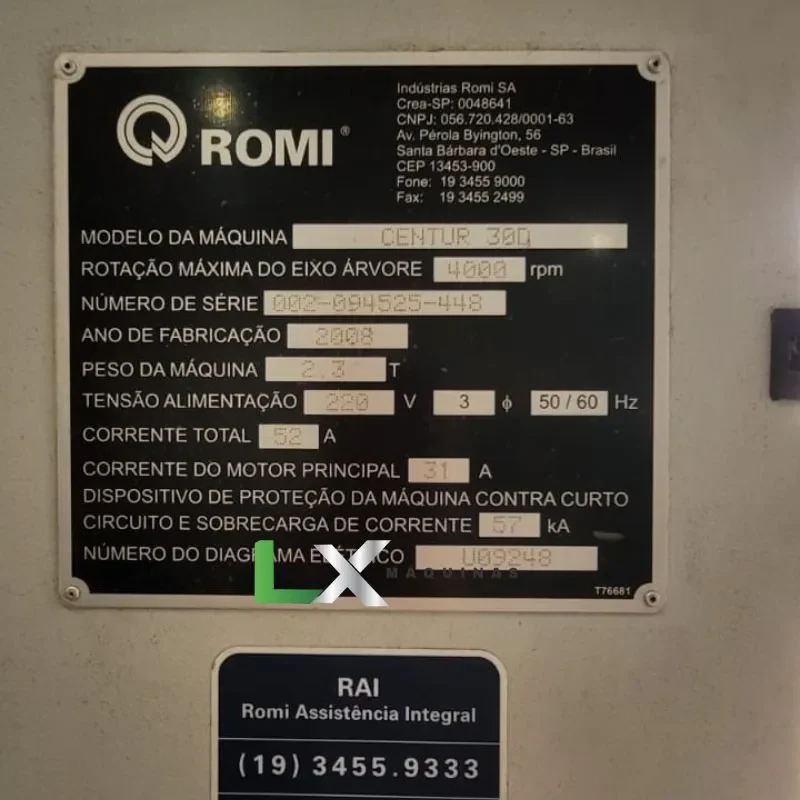 TORNO CNC ROMI CENTUR 30D SIEMENS - 2008 (4)