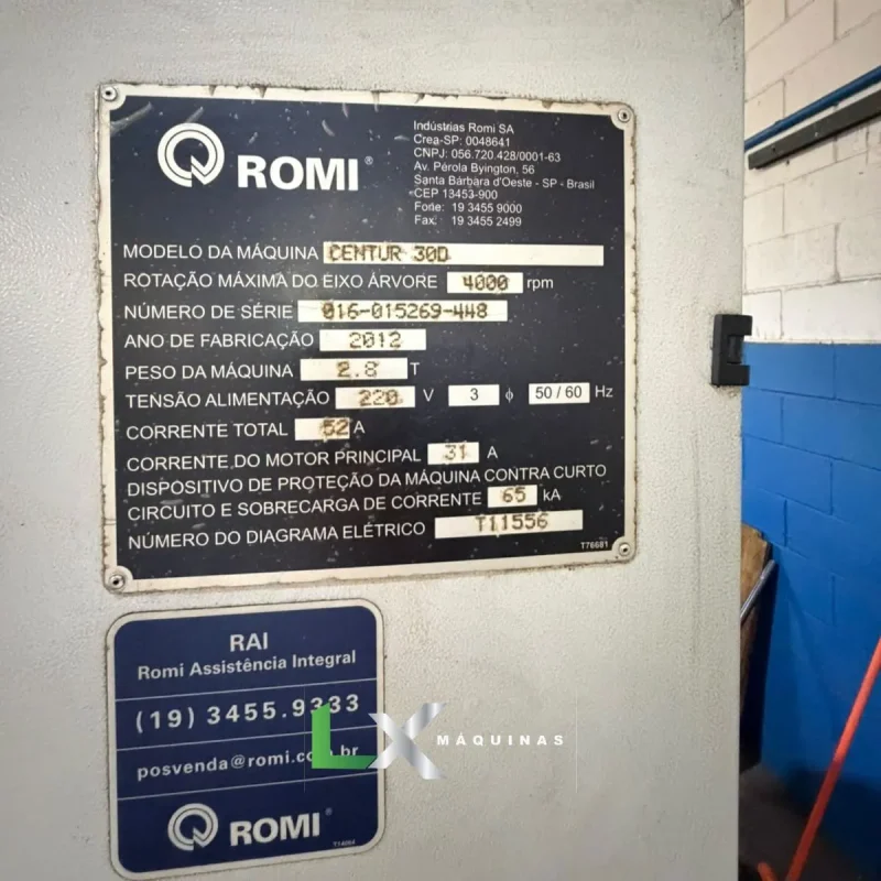 TORNO CNC ROMI CENTUR 30D - SIEMENS - 2012 (9)