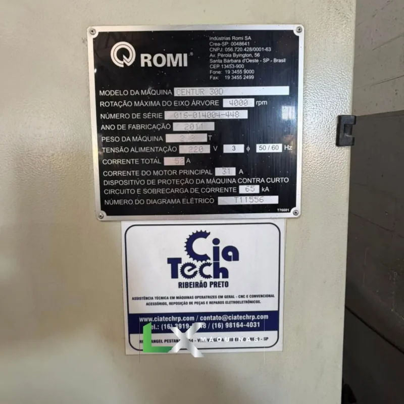 TORNO CNC ROMI CENTUR 30D – SIEMENS – ANO 2011 (5)