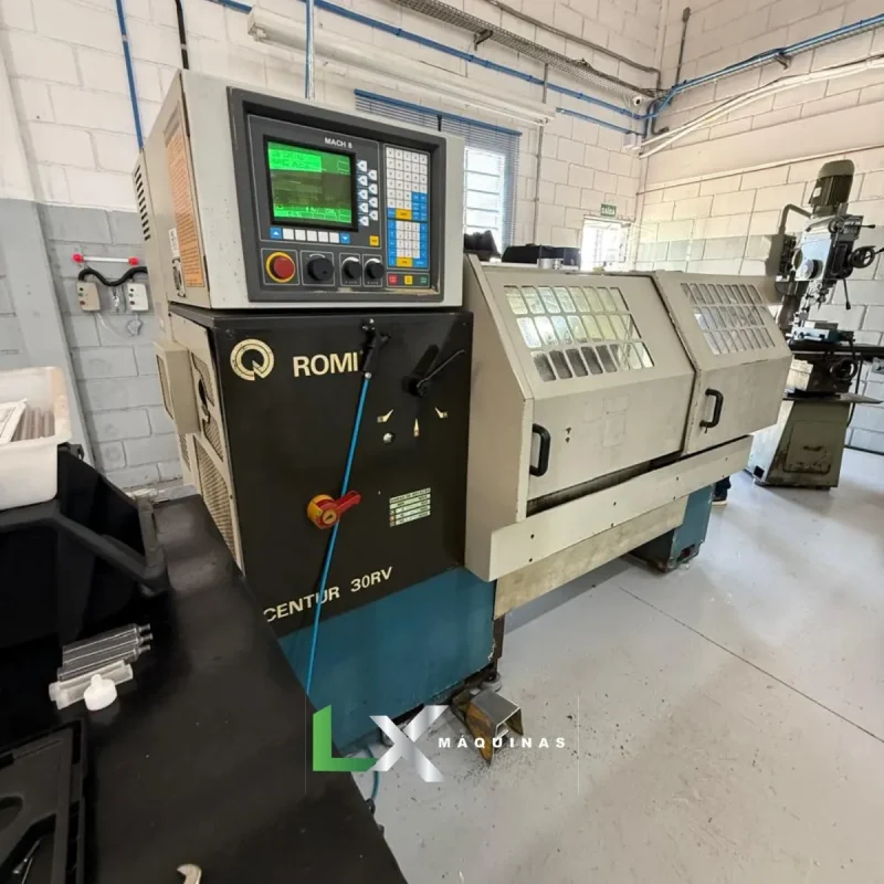 TORNO CNC ROMI CENTUR 30RV - MACH 8 - TORRE 8 POSIÇOES (2)
