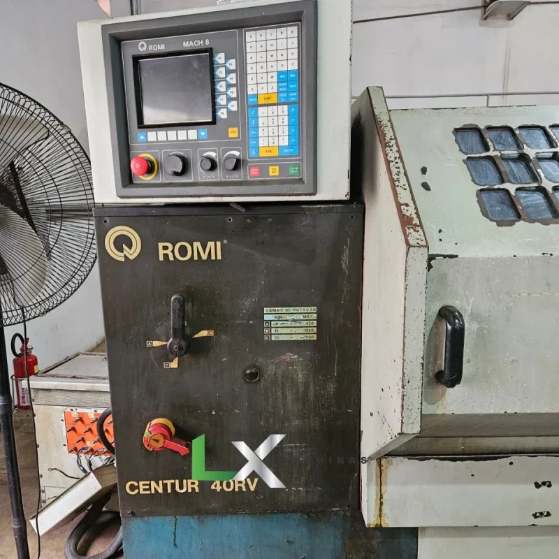 TORNO CNC ROMI CENTUR 40RV – MACH8 – GANG – LX Maquinas