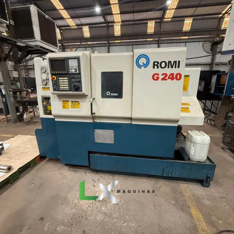 TORNO CNC ROMI G240 FANUC SEM CONTRA PONTO - ANO 2007 (2)