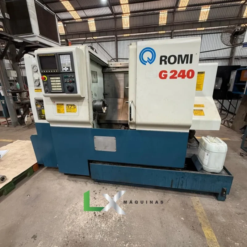 TORNO CNC ROMI G240 FANUC SEM CONTRA PONTO - ANO 2007 (8)