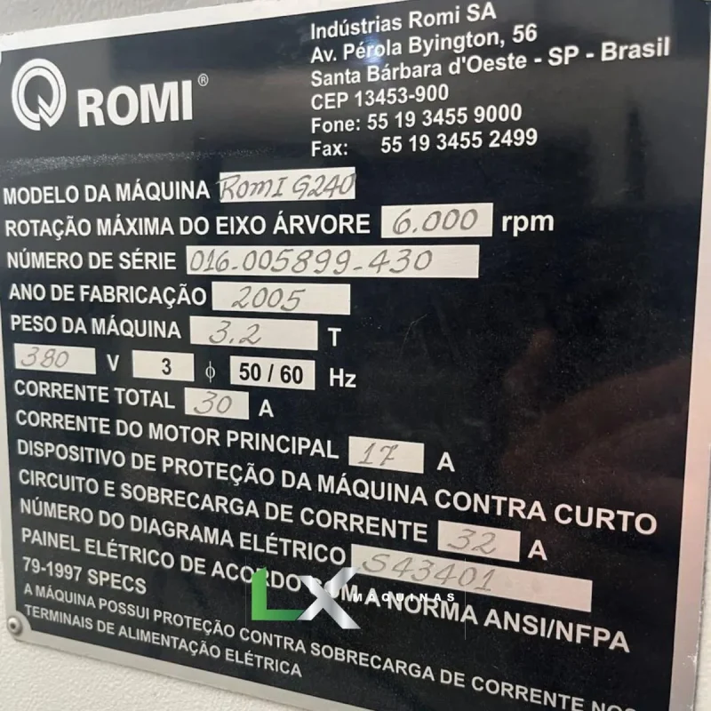 TORNO CNC ROMI G240 – FANUC – ANO 2005 (6)