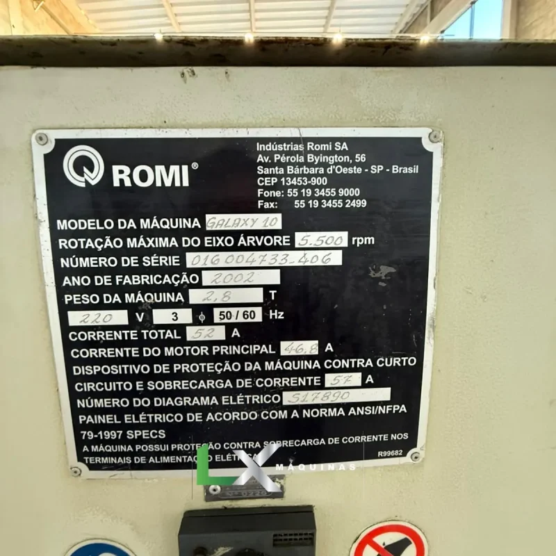 TORNO CNC ROMI GALAXY 10 FANUC - 2002 (10)