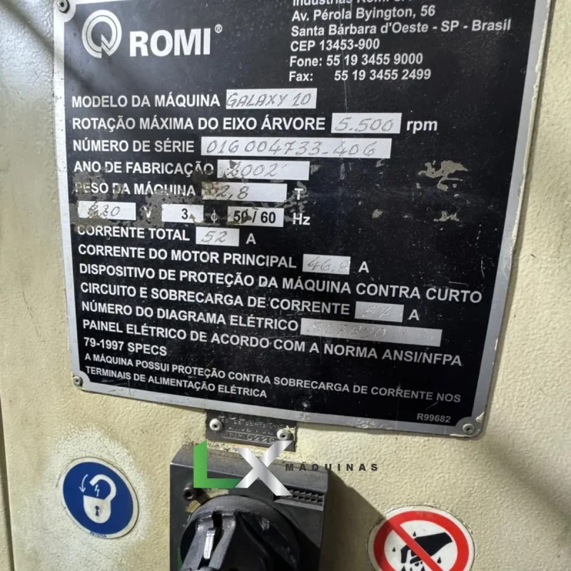 TORNO CNC ROMI GALAXY 10 FANUC - 2002 (5)