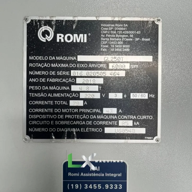 TORNO CNC ROMI GL 250T - ANO 2018 (7)_11zon