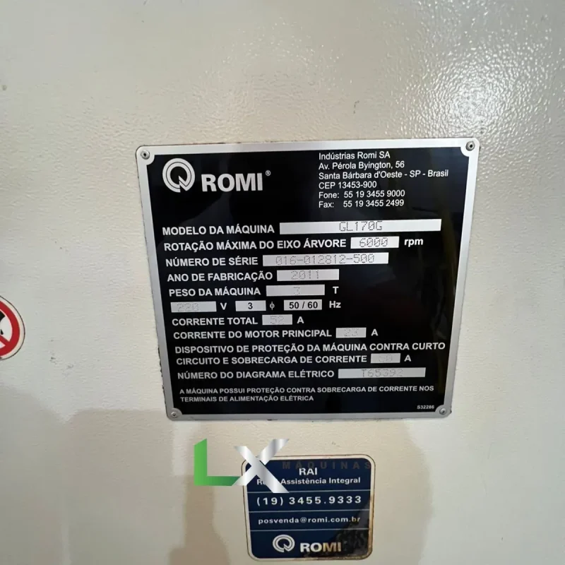 TORNO CNC ROMI GL170G - FANUC - 2011 (1)
