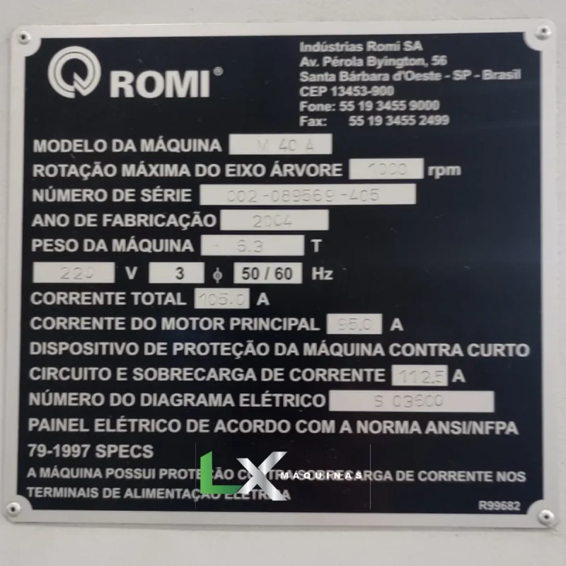 TORNO CNC ROMI MULTIPLIC 40A - FANUC - 2004 (4)