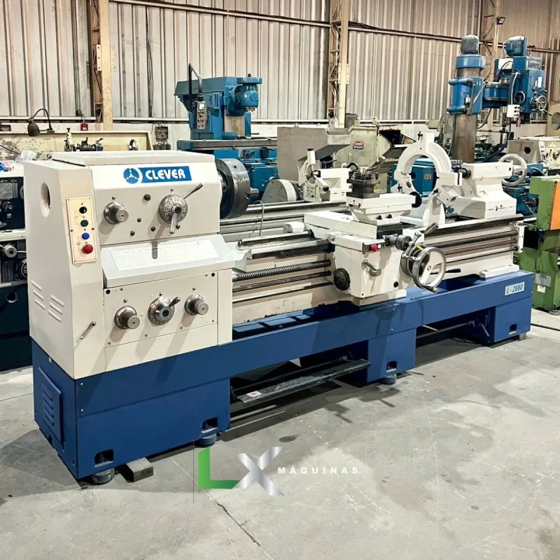 TORNO MECANICO CLEVER 2680 - 660 X 2000 MM - (BARRAMENTO RETIFICADO) (2)