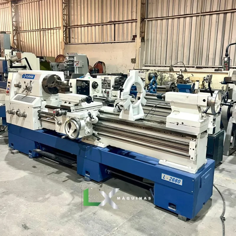 TORNO MECANICO CLEVER 2680 - 660 X 2000 MM - (BARRAMENTO RETIFICADO) (5)