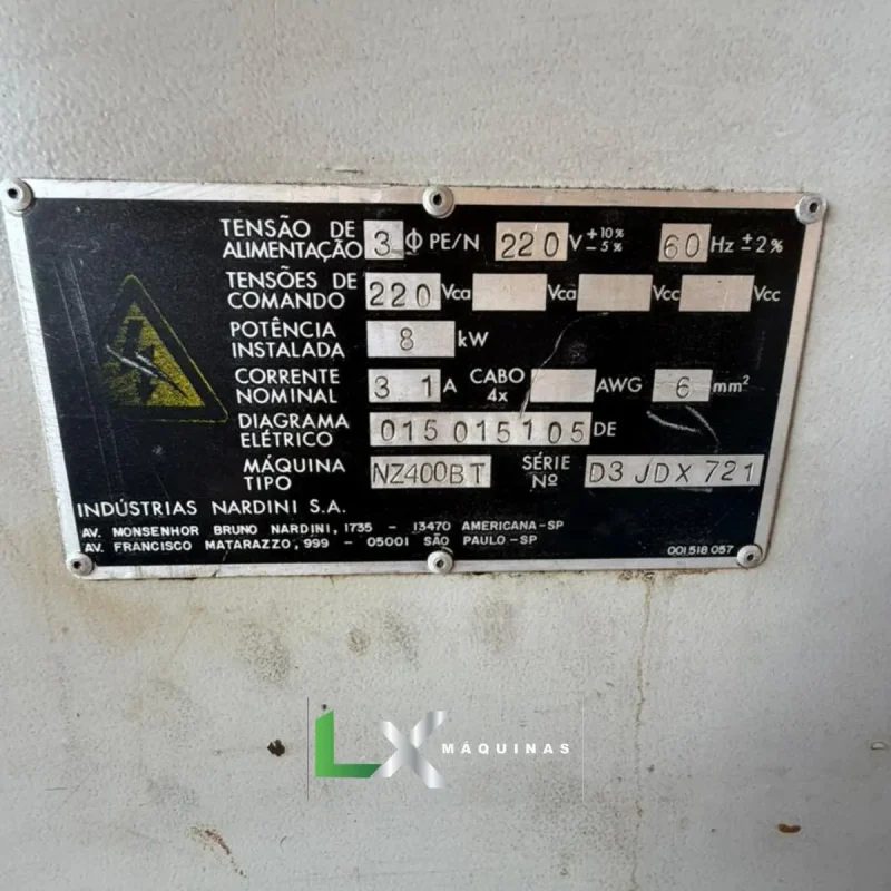 TORNO MECÂNICO NARDINI NZ 400 BT - 800 X 4000 MM (9)