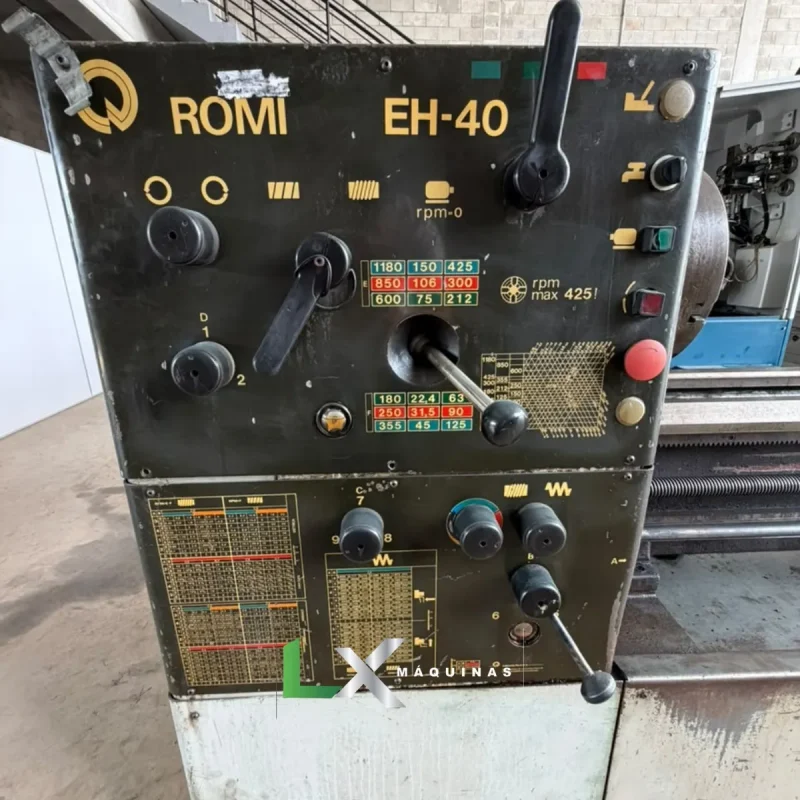 TORNO MECANICO ROMI EH 40 X 4000 MM - PASSAGEM EIXO ARVORE 105 MM (7)