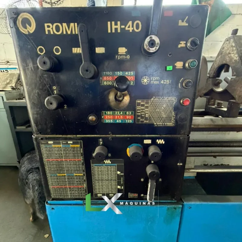 TORNO MECÂNICO ROMI IH 40 - 450 X 1000 MM COM 105 MM DE PASSAGEM EIXO ÁRVORE (3)